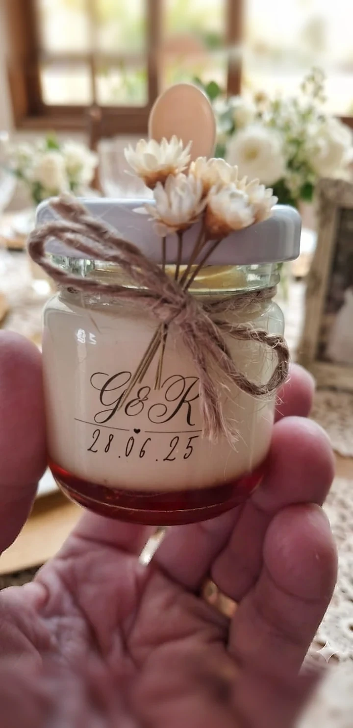Mini pudim para lembrancinhas
